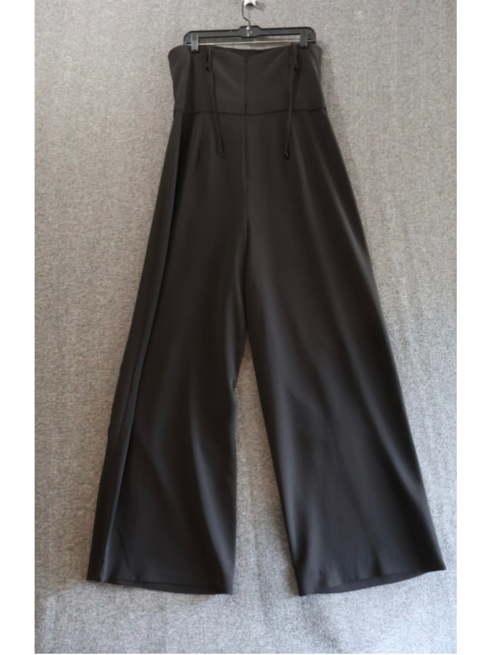 White House Black Market Strapless Wide Leg Jumpsuit Black Sz 14 Elegant Formal - Picture 4 of 6